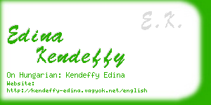 edina kendeffy business card